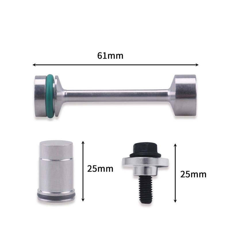 Oil Diverter Barbell: Silver Aluminum With Excellent Durability Corrosion Resistance - Barbell-Shaped Design For Secure Fixation Oil Pickup Tube Hold Down for GM Gen III & IV LS Engines - Image 3