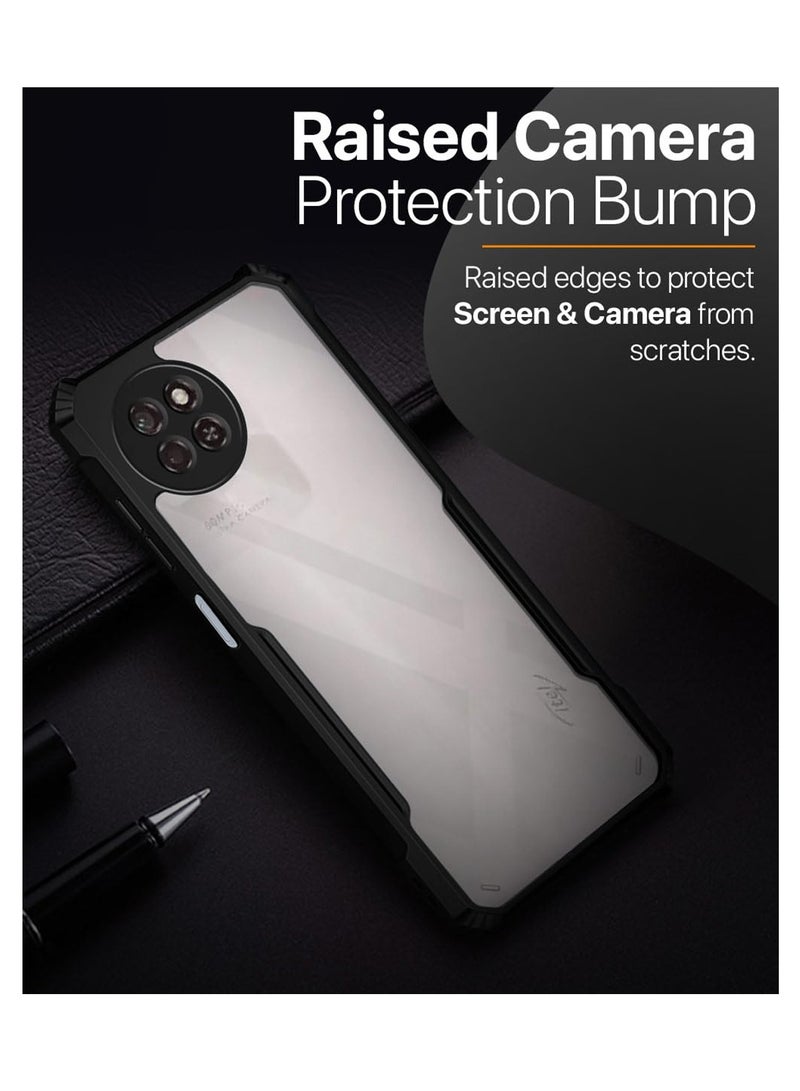 Wtech Itel S23 4G 2023 Hybrid TPU Silicone With Raised Armour Bumpers Slim Case Cover - Black - Image 4