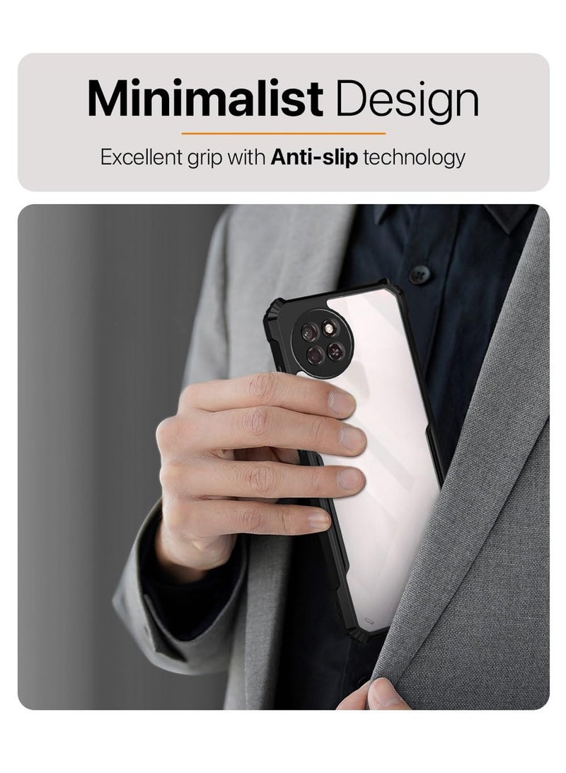 Wtech Itel S23 4G 2023 Hybrid TPU Silicone With Raised Armour Bumpers Slim Case Cover - Black - Image 3