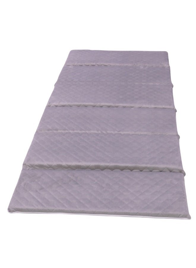 A soft and comfortable sponge mattress that is foldable and easy to carry with a bag. A multi-use mattress for trips, sleeping, and exercising, and for children, size (190*90*6 cm)