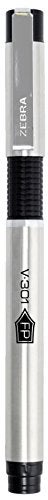 Zebra Pen V-301 Fountain Pen, Stainless-Steel Barrel, Fine Point, 0.7mm, Black Ink, 1-Pack with Refill (48111) - Image 3