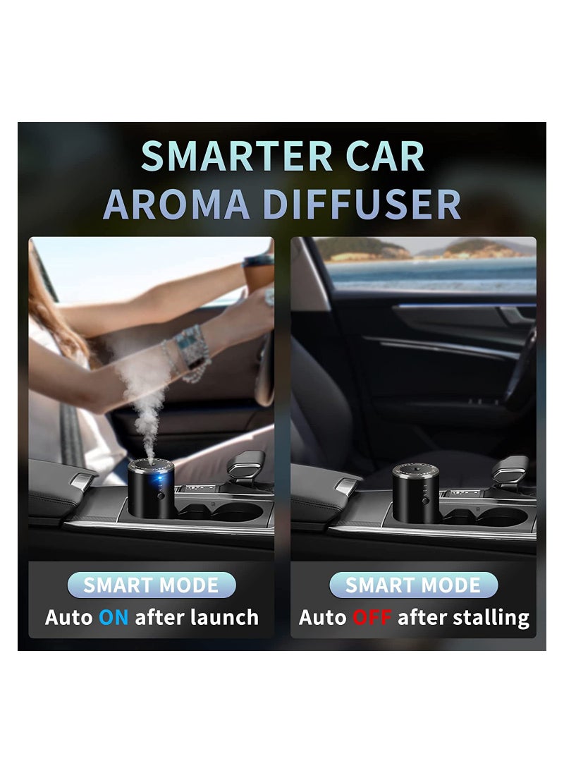 KASTWAVE - Car Air Freshener Aromatherapy Diffuser, Automatic Silent Spray Smart Car Fragrance Machine  with Marine Essential Oil Set, Compatible with Other Brand Perfume - Image 1