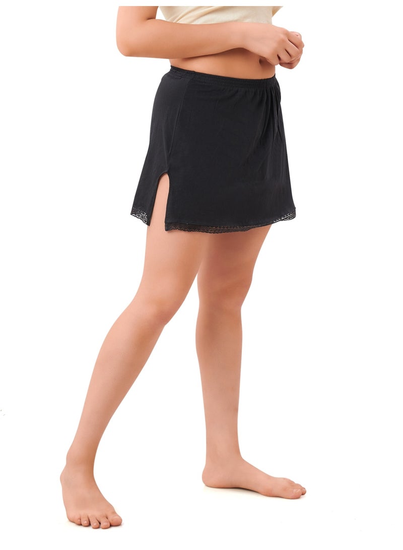 mybody Women’s Micro Inskirt Combo Pack of 3 – White, Black & Navy | Stretchable Underskirt Innerwear for Dresses & Abayas | Soft & Breathable Fabric  - Image 3