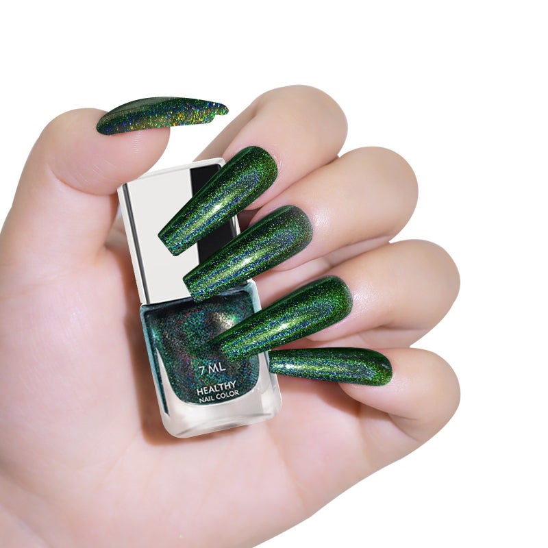 Laser sequin nail polish glue  purple - Image 5