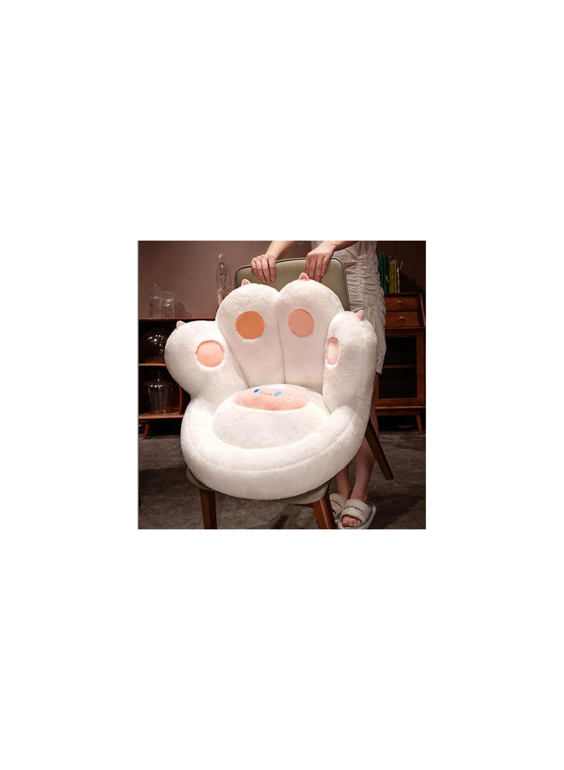 cat paw cushion soft lazy sofa chair cushion lazy pillow for gamer chair white  - Image 1