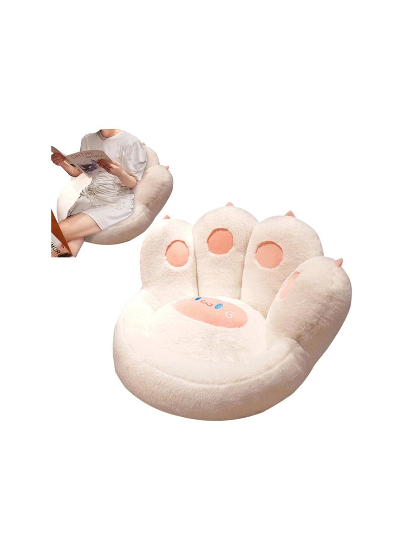 cat paw cushion soft lazy sofa chair cushion lazy pillow for gamer chair white  - Image 2