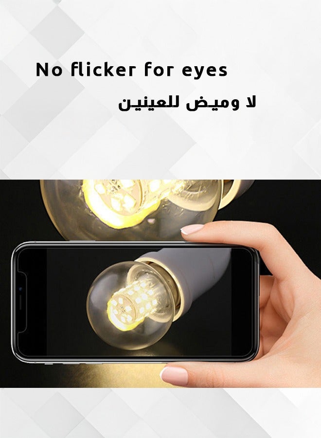 P auke'réi LED Light Bulb E27 5W 2 Pack – 3 Light Modes (White/Warm/Natural), 40W Equivalent, Flicker-Free & Low Heat, Long Lifespan – For Chandeliers, Lamps, Wall Lights, Home, Office, Hotel Use - Image 3