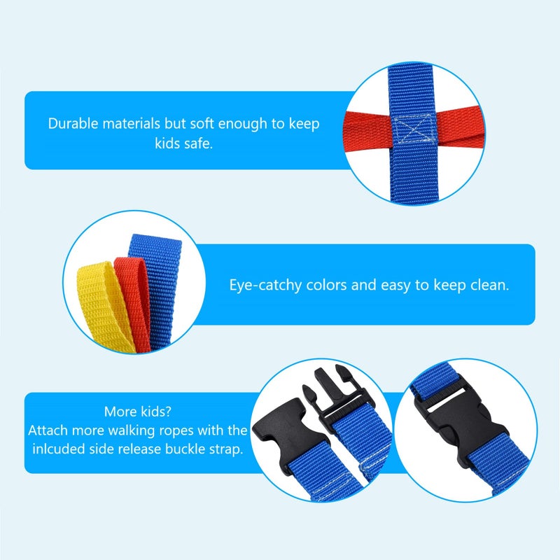 Haktoys Children Walking Rope for Toddlers, Daycare & Classroom â€“ 12 Kids + 2 Adult Handles â€“ Toddler Safety Rope with Storage Bag for Field Trips, Class Trips, Preschool, Outdoor Walks & Fire Drills - Image 5