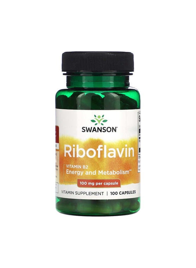 Riboflavin, 100 mg, 100 Capsules