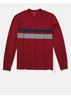 American Eagle AE Long-Sleeve Striped Thermal T-Shirt  - Image 4