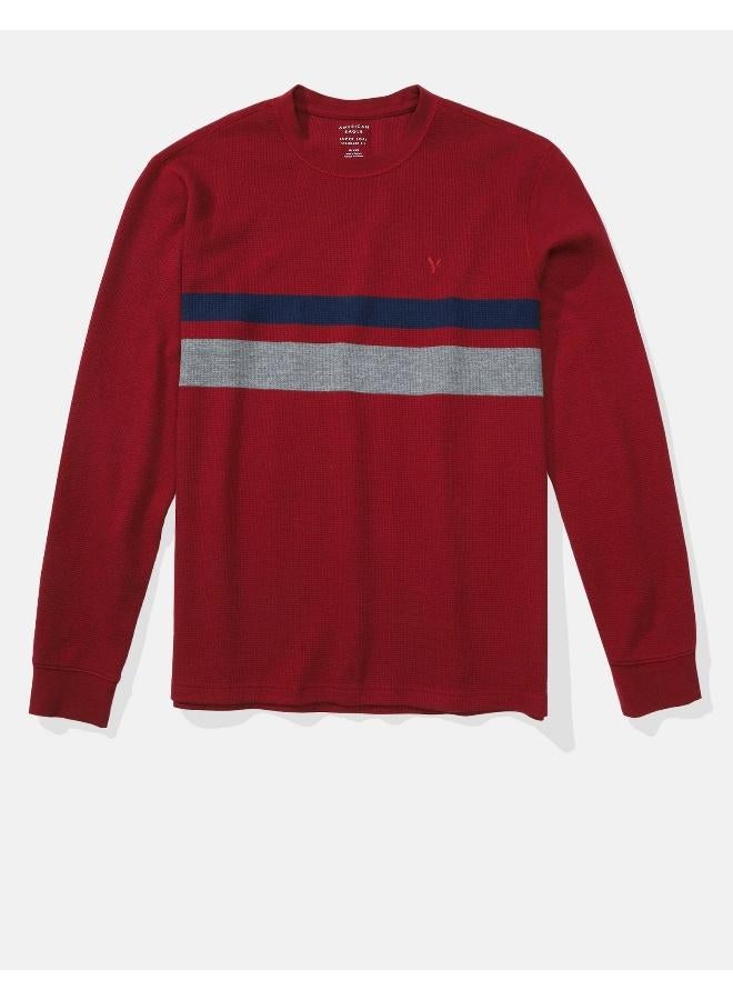 AE Long-Sleeve Striped Thermal T-Shirt