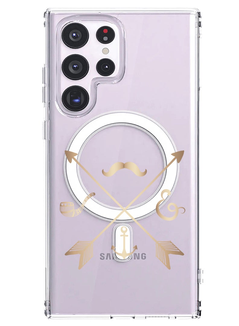 Theodor Magnetic Case for Samsung Galaxy S23 Ultra 6.8-inch Compatible with MagSafe Wireless Charging, Shockproof Phone Bumper Cover Signs - Image 1