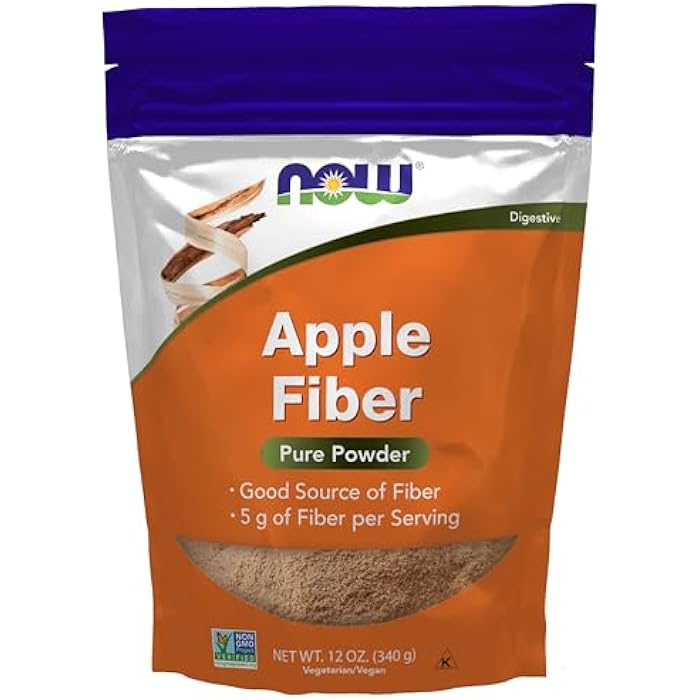 NOW Supplements, Pure Apple Fiber Powder with Apple Pectin, Non-GMO Project Verified, 12-Ounce - Image 1