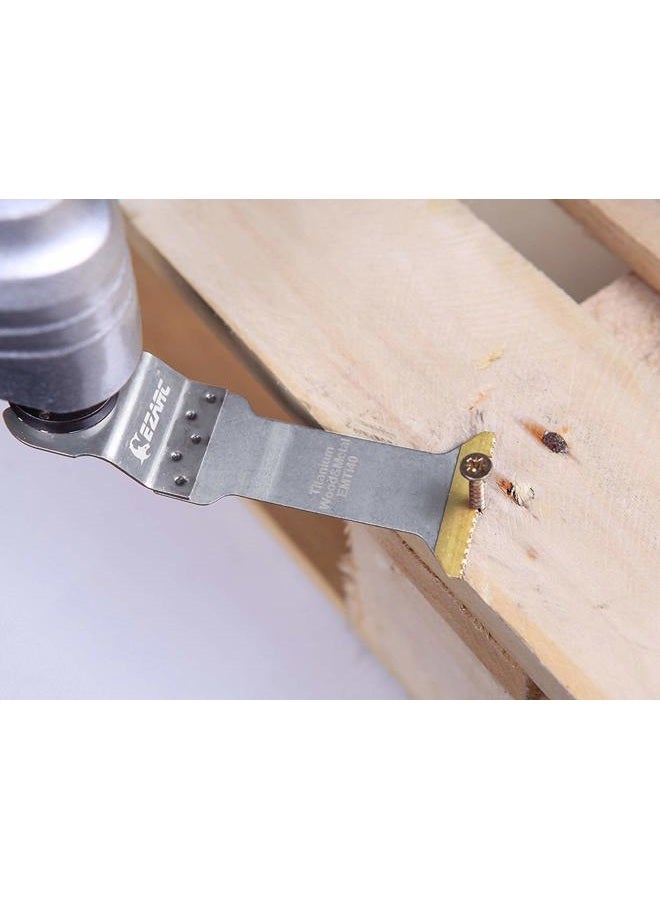 EZARC 6pc Titanium Oscillating Multitool Blades Long Cut Saw Blades Speed Cutting for Wood, Metal and Hard Material, 6-Pack - Image 4