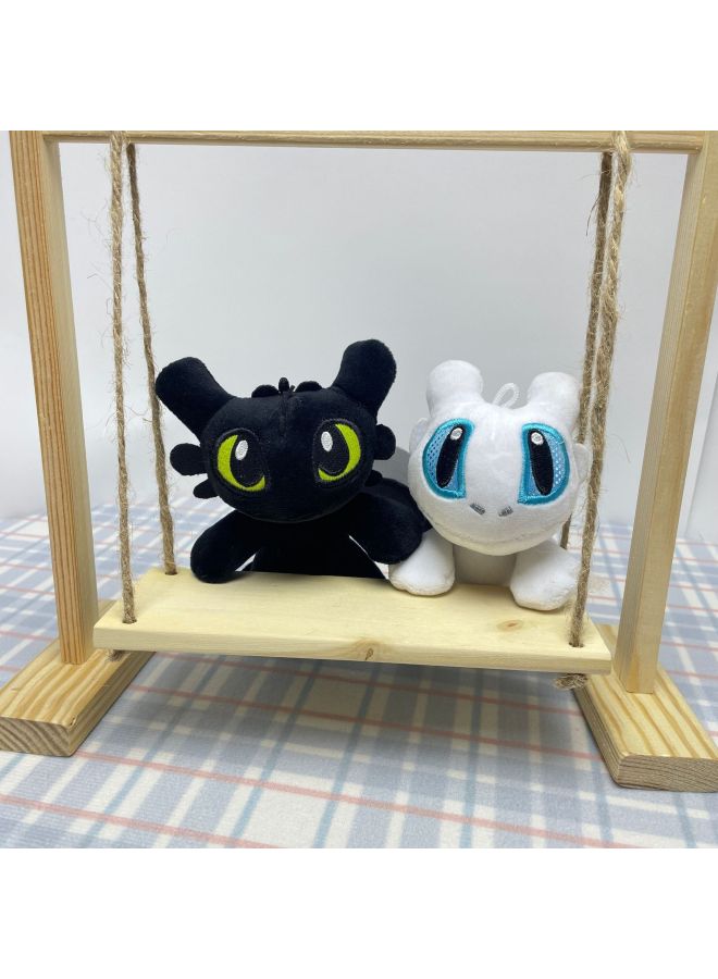 Car Ornaments Internet Celebrant Cartoon Cute Black And White Dragon Car Exterior Doll Toothless Pendant Trunk Decoration-Specifications:Black  - Image 5