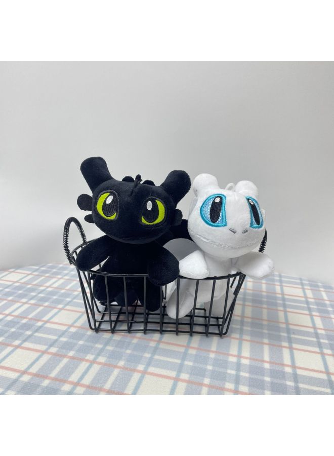 Car Ornaments Internet Celebrant Cartoon Cute Black And White Dragon Car Exterior Doll Toothless Pendant Trunk Decoration-Specifications:Black  - Image 2