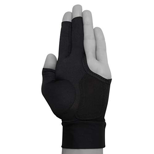 Longoni Black Fire 2.0 Billiard Pool CUE Glove - for Left or Right Hand - Black (Large, for Left Hand (Right-Handed Player)) - Image 3