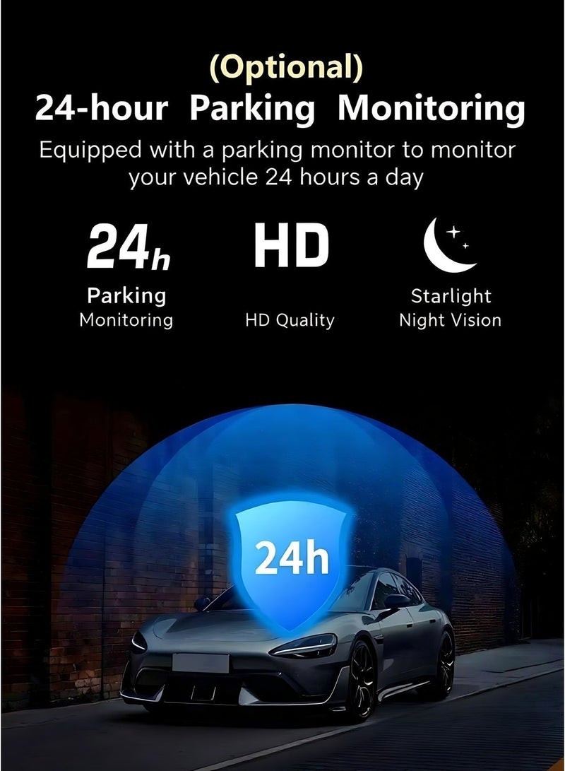 1080P Dual Dash Cam Front & Interior, Car Security Camera with Audio Recording, WDR Night Vision, G-Sensor Auto Emergency Lock, 2-Inch Display, Easy Plug & Play - Image 3