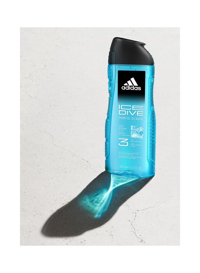 Adidas Ice Dive Shower Gel Clear 400ml - Image 4