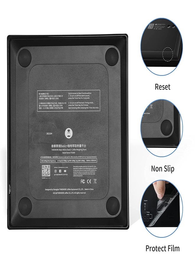 TIMEMORE Coffee Scale, Espresso Scale,Weigh Digital Scale with Timer,2000 Grams(Black) - Image 5