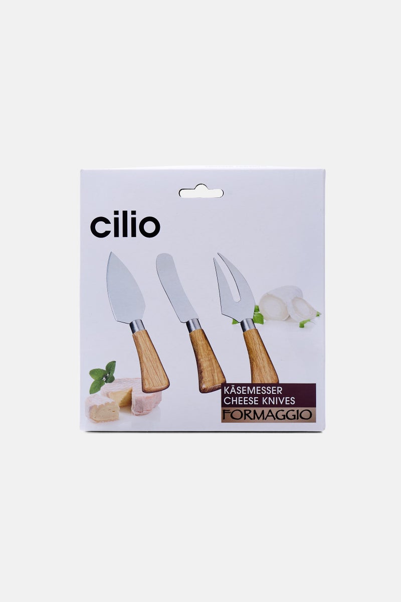 Cilio 3 Piece Of Cheese Knife, Silver  - Image 1
