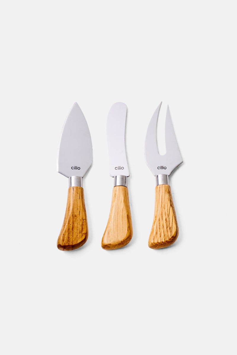 Cilio 3 Piece Of Cheese Knife, Silver  - Image 2