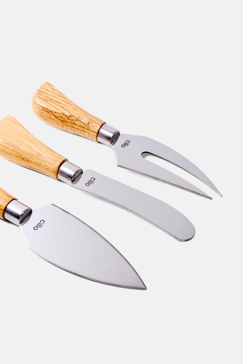 Cilio 3 Piece Of Cheese Knife, Silver  - Image 4