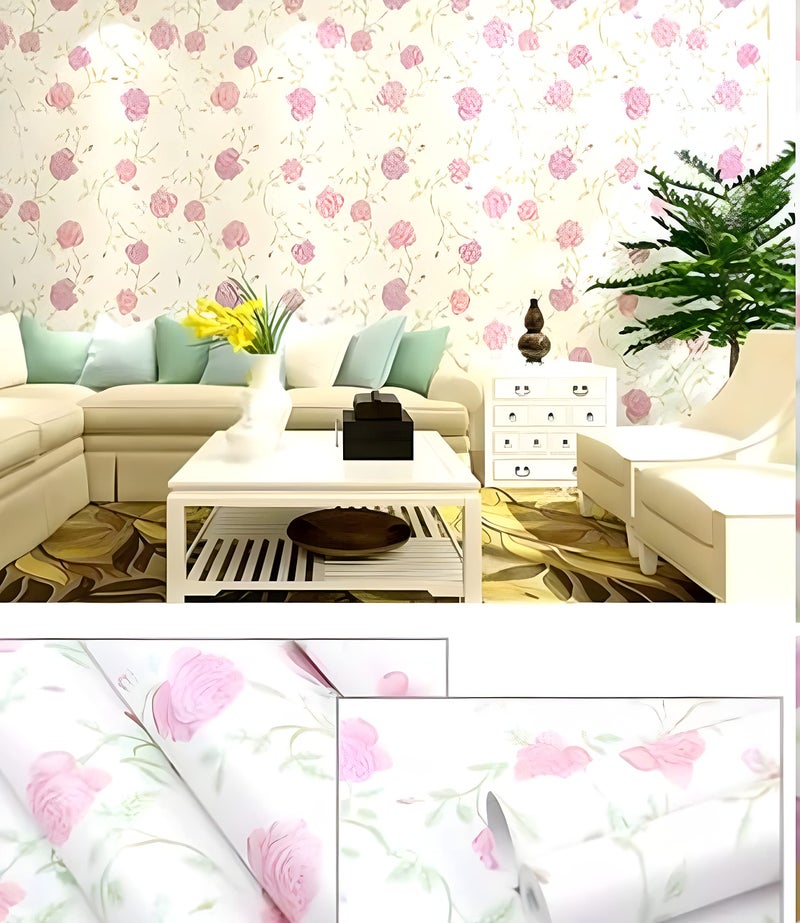 ROSASTELLA Self Adhesive Decorative Peel Stick Waterproof Wallpaper Wall Decor Removable Wall Paper for Living Room Hall Decoration PVC Vinyl DIY Contact Paper 45x304cm - Image 4