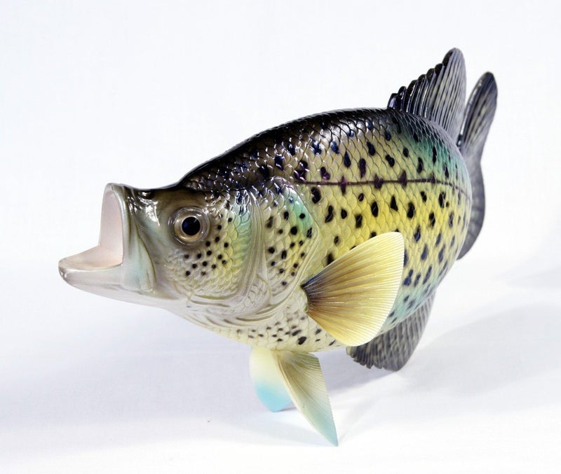 XL Handpainted Crappie Statue Game Fish Replica 15"" Small Dot - Image 3