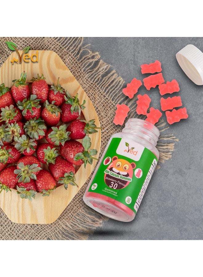 VED Kids Calcium Gummies for Calcium Supplement, Energy & Immune System - Vegan - 15 Days Supply, 30 Chewable Kids Vitamins Gummies. (15 Days Supply) - Image 2
