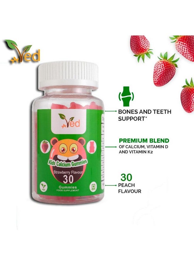 VED Kids Calcium Gummies for Calcium Supplement, Energy & Immune System - Vegan - 15 Days Supply, 30 Chewable Kids Vitamins Gummies. (15 Days Supply) - Image 4