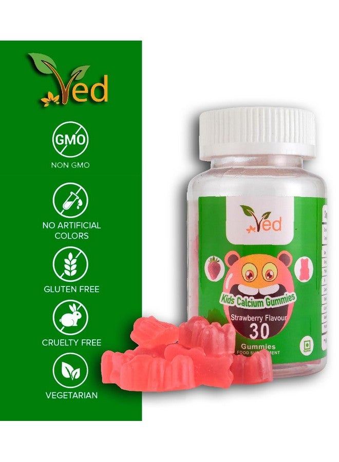 VED Kids Calcium Gummies for Calcium Supplement, Energy & Immune System - Vegan - 15 Days Supply, 30 Chewable Kids Vitamins Gummies. (15 Days Supply) - Image 5