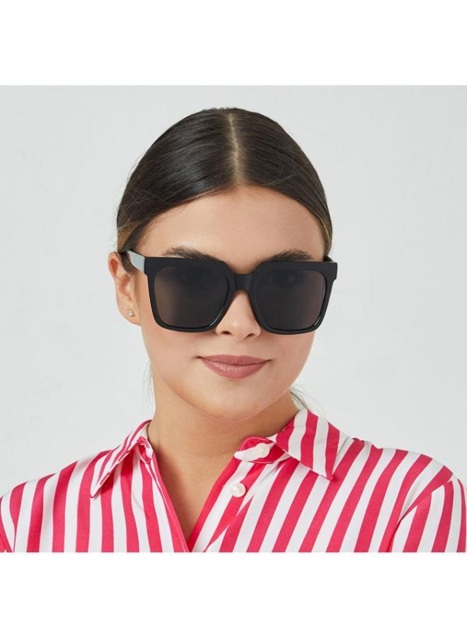 بلاك أوت نظارة شمسية بلاك آوت كوادرا للنساء من آيوا، أسود - Image 4