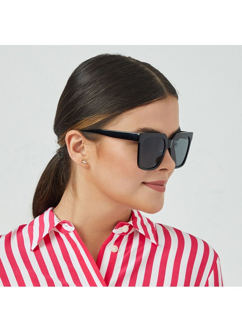 Blackout BlackOut by eyewa QUADRA Women's Sunglasses, Black  - Image 5