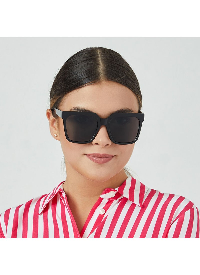 Blackout BlackOut by eyewa QUADRA Women's Sunglasses, Black  - Image 4