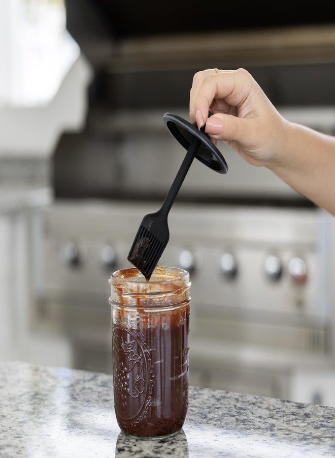 Jarware Silicone Black Basting Brush Lid For Wide Mouth Mason Jars - Image 3