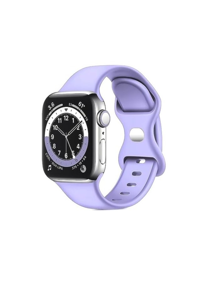 Generic - Strap Silicone Band For Apple Watch 49mm / 45mm / 44mm / 42mm Series 1/2/3/4/5/6/7/8/SE Replacement Strap Wristband Bracelet Compatible with 49 mm / 45 mm/ 44 mm / 42 mm - Image 1