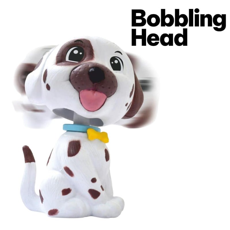 RIANZ ® Bobble Head Dog for Car Dashboard, Home & Office | Cute Wobbling Head Puppy Figurine | Decorative Dog Showpiece Toy | Gift Item for Kids, Friends & Pet Lovers (White & Brown) - Image 5