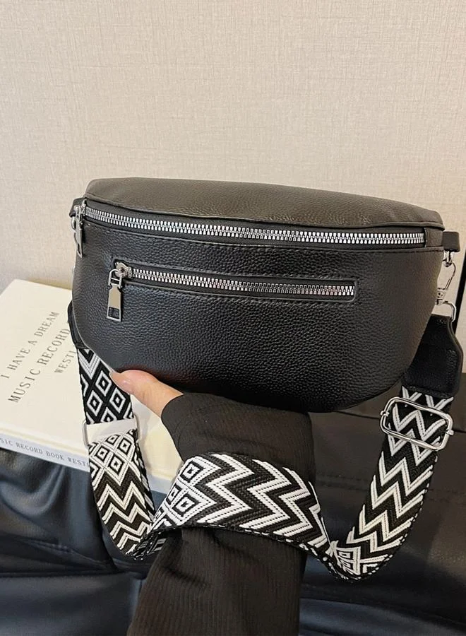Take Two Take Two Solid Zip Closure Crossbody Bag