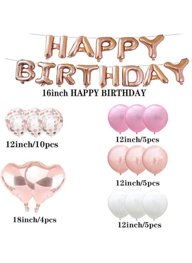 Generic - Sweet 14th Birthday Balloon 14th Birthday Decorations Happy 14th Birthday Party Supplies Rose Gold Tassels Foil Fringe Curtains Photo Backdrop Balloon Gifts - Image 1