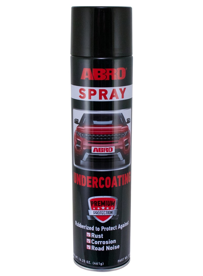 Abro Professional Grade Rubberized Undercoating Spray, 480ml, Black 