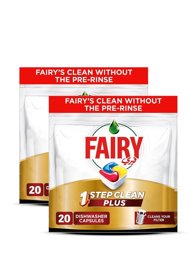 Fairy Dishwasher Capsules 2x20 Pack of 2  - Image 1