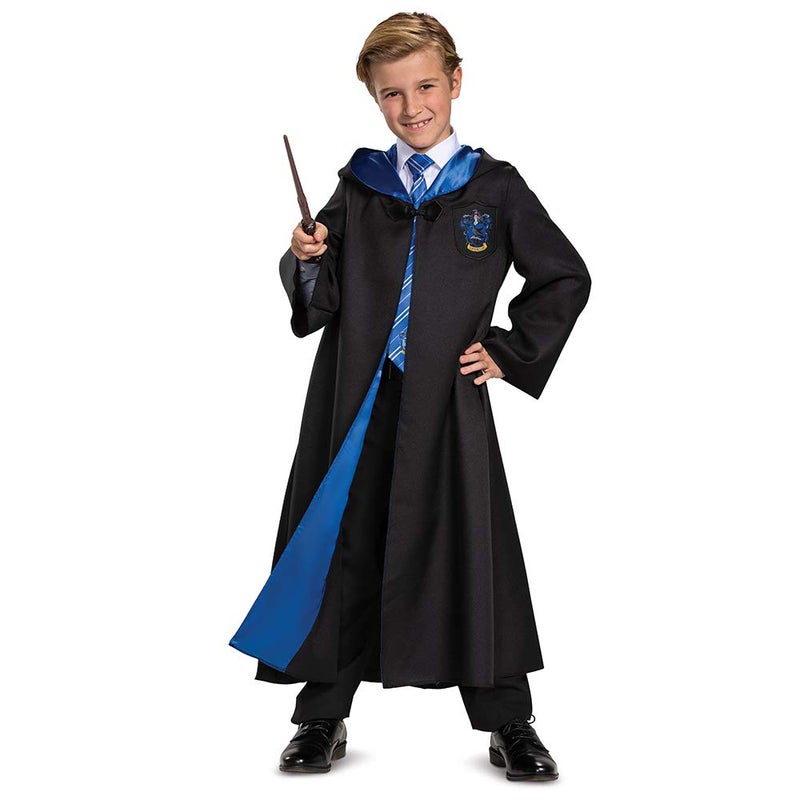 Disguise Harry Potter Ravenclaw Robe Deluxe Children's Costume Accessory, Black & Blue, Kids Size Small (4-6) - Image 4