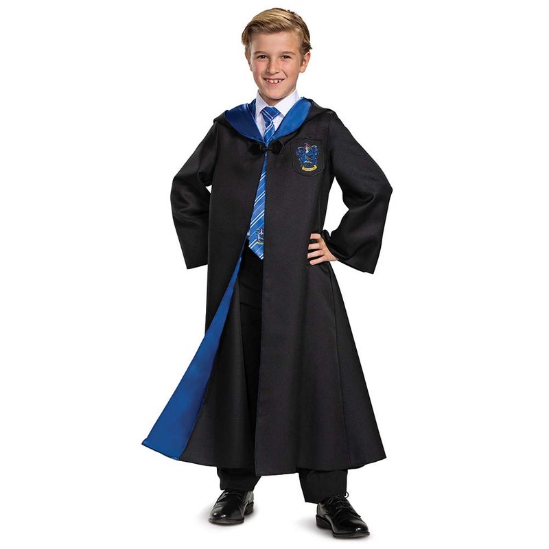 Disguise Harry Potter Ravenclaw Robe Deluxe Children's Costume Accessory, Black & Blue, Kids Size Small (4-6) - Image 2