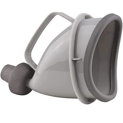 DIALDRCARE Unisex Reusable Portable Urinal Funnel Device for Emergency Sitting Standing Urine Pee Urination, Suitable for Outdoor Travel Car Hospital Home (Grey) - Image 1