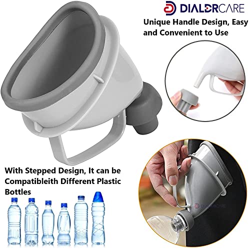DIALDRCARE Unisex Reusable Portable Urinal Funnel Device for Emergency Sitting Standing Urine Pee Urination, Suitable for Outdoor Travel Car Hospital Home (Grey) - Image 4