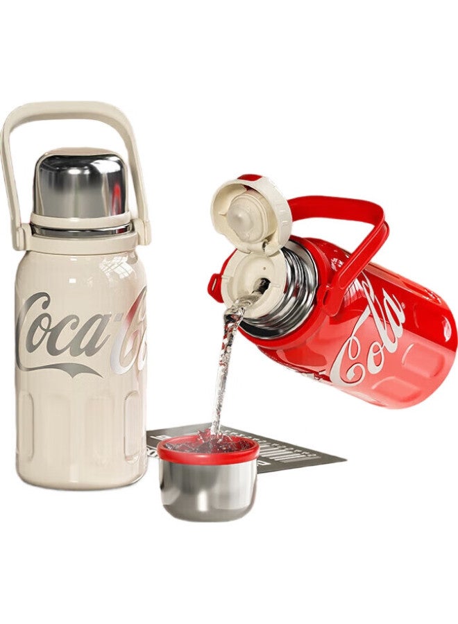 Germ Coca-Cola Rhythm Insulated Water Bottle For Men And Women, Sports Water Bottle, Large Capacity Car Cup, Student Cup, 800Ml, Red - Image 1