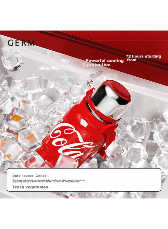Germ Coca-cola Rhythm Insulated Water Bottle For Men And Women, Sports Water Bottle, Large Capacity Car Cup, Student Cup, 800ml, Red - Image 4