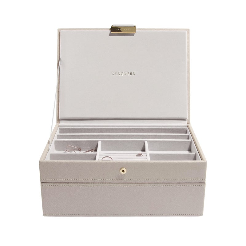 Stackers Taupe Classic Jewellery Box, Set of 2 - Image 1