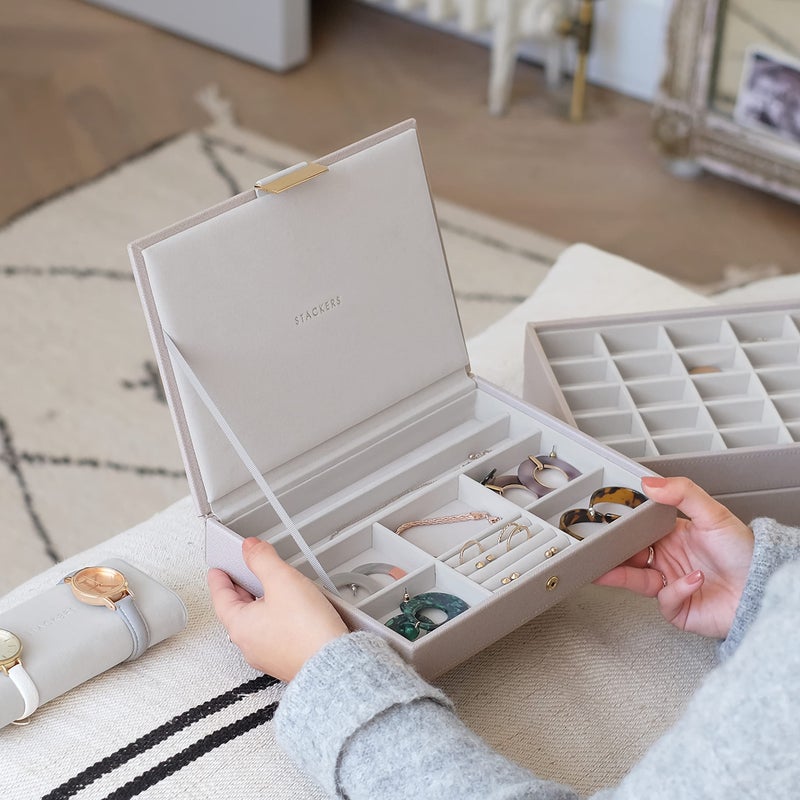 Stackers Taupe Classic Jewellery Box, Set of 2 - Image 2